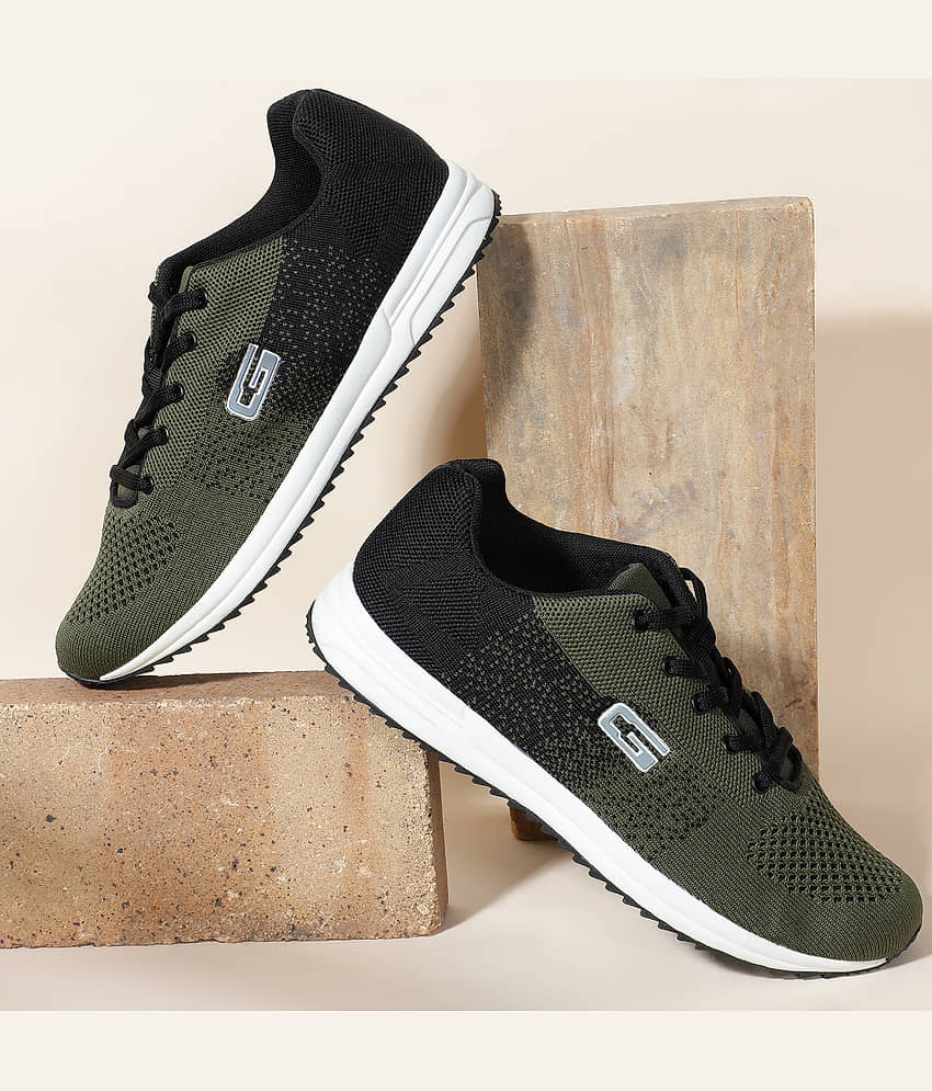 GOLDSTAR Olive Men's Sports Running Shoes