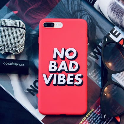 No Bad Vibes Silicone Soft Case-iPhone 8