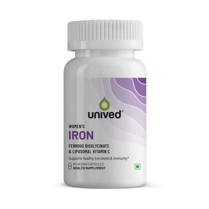 Unived Women Iron Capsules with Vitamin C - Blood and Energy Unived Women Iron Capsules with Vitamin C - Blood and Energy