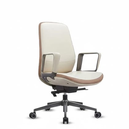 Rose Prestina Luxurious Mid Back Chair (Classic Cream and Brown)