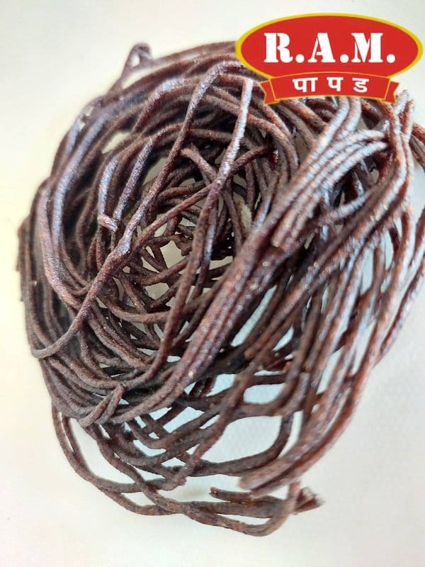 Ram Papad Nachani Kurdai (200g) | Finger Millet Ragi String Fryums High Fiber & Calcium Healthy