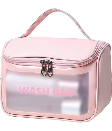 ATIPRIYA Pink Cosmetic & Makeup Storage Bag