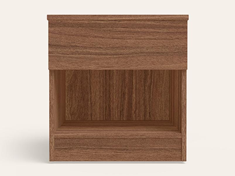 Zyne Engineered Wood Bedside Table - 1-Year Warranty, Brown