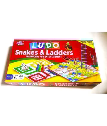 LUDO RED 2 IN 1 LUDO , SNAKES & LADDERS SMART KIDS FUN BOARD GAME