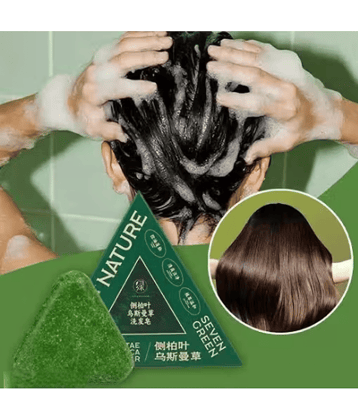 Treszo Antibacterial Seven Green Shampoo Bar Soap Soap for All Skin Type ( Pack of 1 )