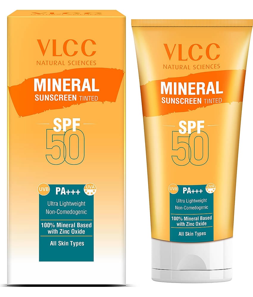 Vlcc Mineral Sunscreen Tinted Spf 50 Pa+++Ultra Lightweight Non,Comedogenic,50G