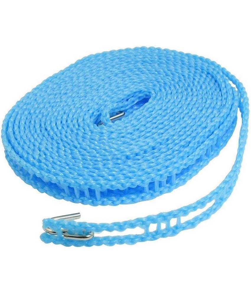 Xforia5 Meters Windproof Anti-Slip Clothes Washing Line Drying Nylon Rope with Hooks(Pack of 1)