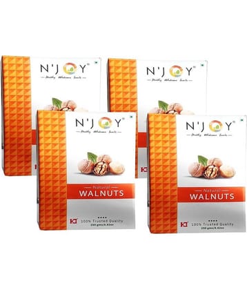Njoy Natural Light Broken walnuts Kernels (Without Shell) 1 Kg (250g x4)