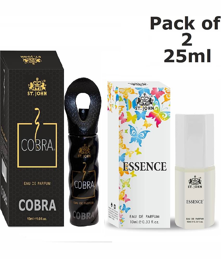 St. John Cobra Perfume 15ml & Essence 10ml Pocket Perfume for Men 25 ml ( Pack of 2 )