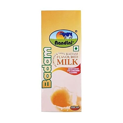 Nandini GoodLife Badam Flavoured Milk - Nutritious & Healthy, Classic Taste, 200 ml Carton