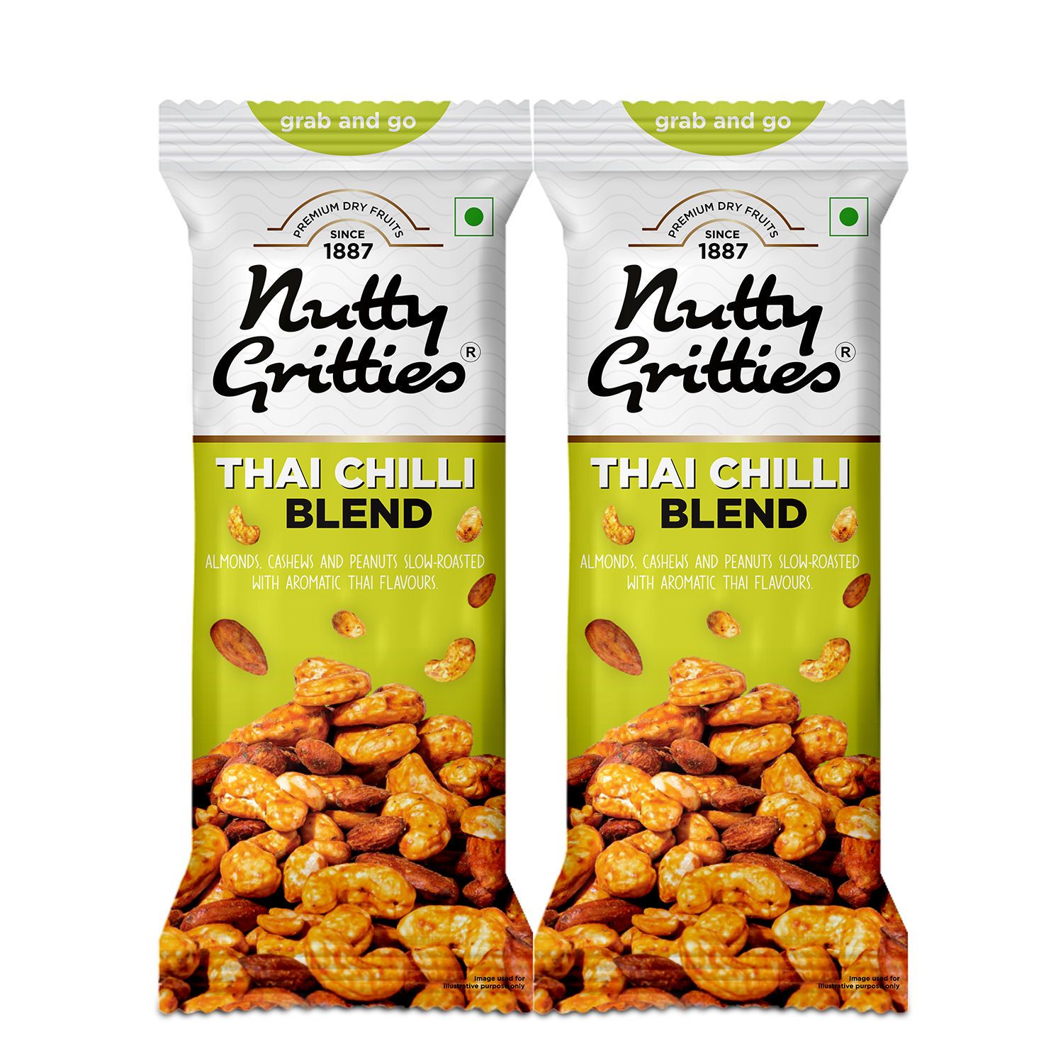 Nutty Gritties Thai Chilli Blend Trail Mix, 40 gm - Pack of 2