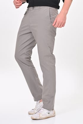 Napro - Cotton Stretch Chinos - Cement-M-32 / CEMENT