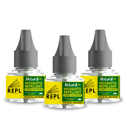 REPL™ Natural Mosquito Repellent Vaporizer with the power of Camphor (Pack of 3/4/5/6)-pack of 3