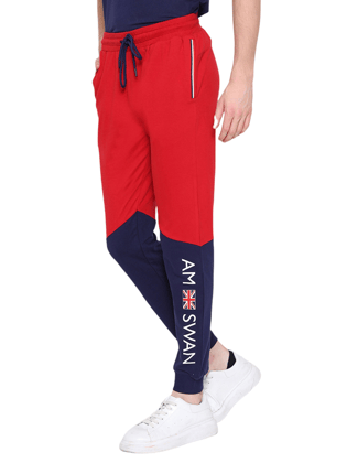 Mens Premium Cotton Colourblocked Printed Track Pants-30
