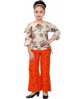 Arshia Fashions Girls Cotton Blend ( Pack of 1 , Orange )