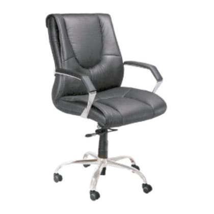 Next to Boss - Leatherette Revolving Chair With Cushioned Handle & Metal Base (CS-L18-MB)