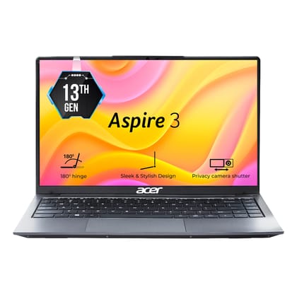 Acer Aspire 3 Intel Core i3-1305U Processor Laptop with 35.56 cm (14") Full HD LED-Backlit IPS Display (16 GB RAM/512 GB SSD/WiFi 6/Intel Graphics/Win11 Home/65W) A324-53, Steel Gray, 1.45KG