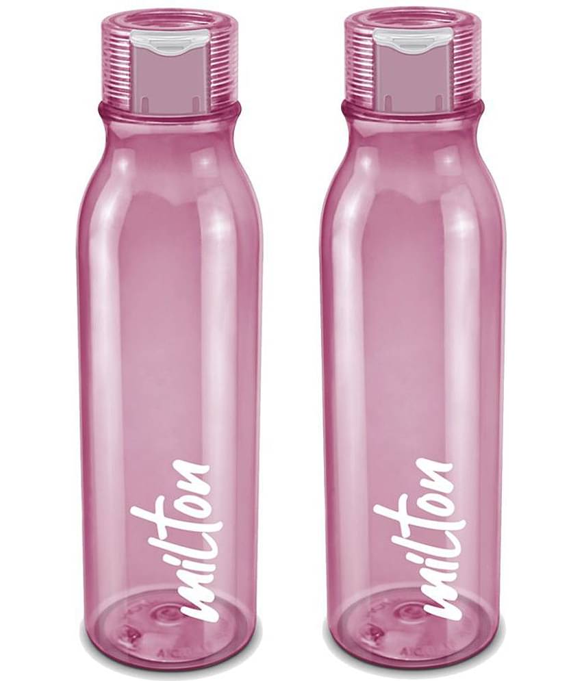 Milton Name Tag Pet Water Bottle, Set of 4, 1 Litre Each, Green