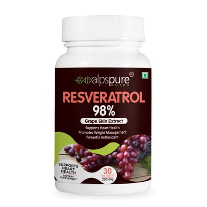 Resveratrol 98% Grape Skin Extract-30 Tablets