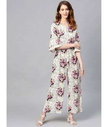 Juniper Off White Rayon Jumpsuit - Single
