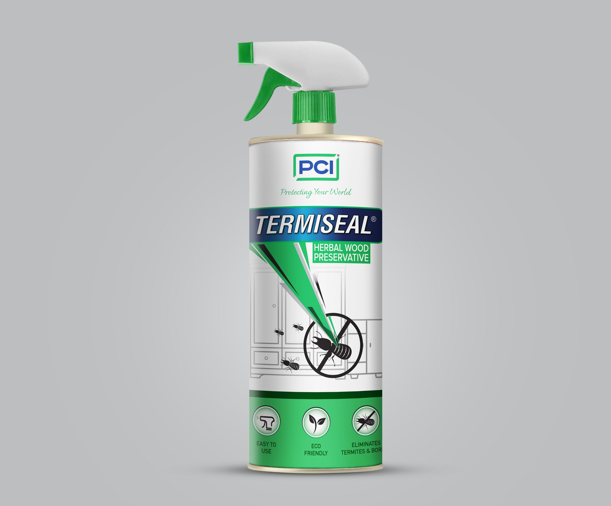 PCI Termiseal Herbal Wood Preservative Spray | Eco-Friendly Termite Killer Spray| Wood Preservative and Termite, Borer, Insect Repellant Spray| For Home, Kitchen and Offices (500 ml)