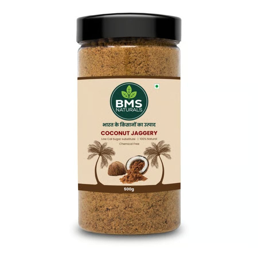 BMS Naturals Coconut Jaggery - 500g | Low Calorie, 100% Natural Sugar Substitute - 500 gm