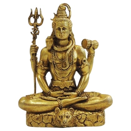 Brass Shiv Ji Idol Statue | Lord Shiva Puja Showpiece, Height : 4 Inch (BSMAS1734 X)
