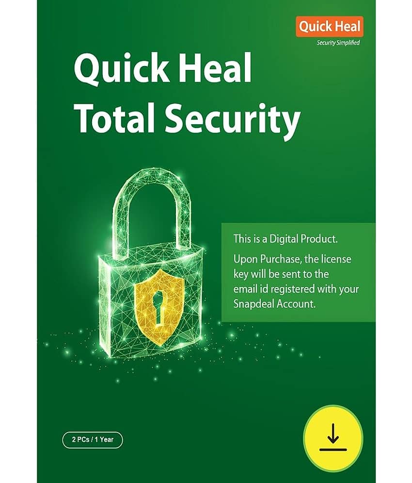 Quick Heal Total Security Latest Version ( 1 PC / 3 Year ) - Activation Code-Email Delivery