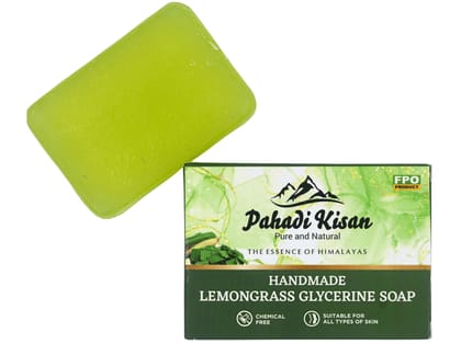 Pahadi Kisan Lemongrass Glycerin Soap - 100g Pahadi Kisan Lemongrass Glycerin Soap - 100g