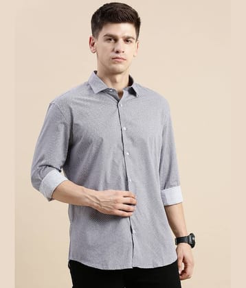 Showoff Cotton Blend Regular Fit Printed Full Sleeves Men's Casual Shirt - Lavender ( Pack of 1 )