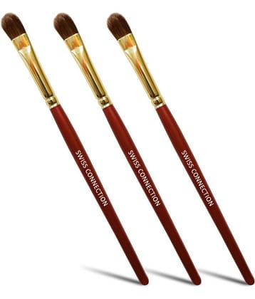 Swiss Connection Contour Makeup Brush Natural Contouring,Dust off Powder,Wet & Dry Products 30 g 3 Pcs