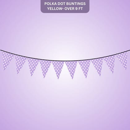 Polka Dot Buntings Purple - 9 FT - 1PC