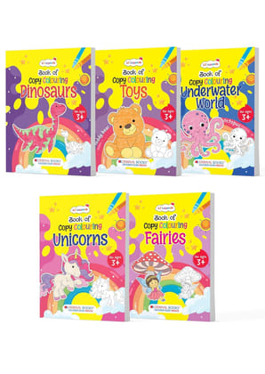 Oswaal Lil Legends Magical & Imaginary Worlds � Set of 5 Copy Colouring Books for Kids 2�5 Years | Dinosaurs, Unicorns, Toys, Fairies & Underwater Fun | Creative Play & Motor Skills [Paperback] [Oct 30, 2024] Arihant