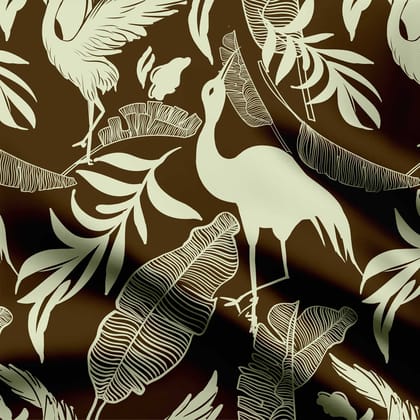 Tropical leave Birds Brown-Cotton