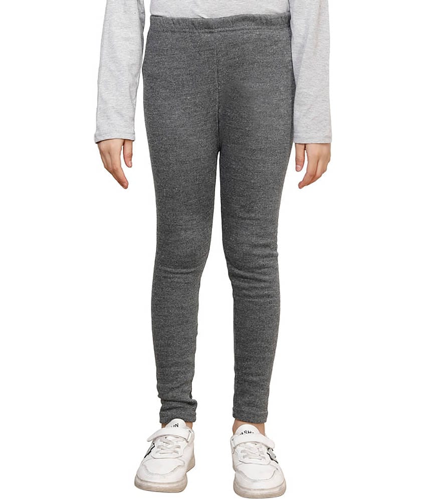 IndiWeaves Pack of 1 Girls Woollen Leggings ( Grey )