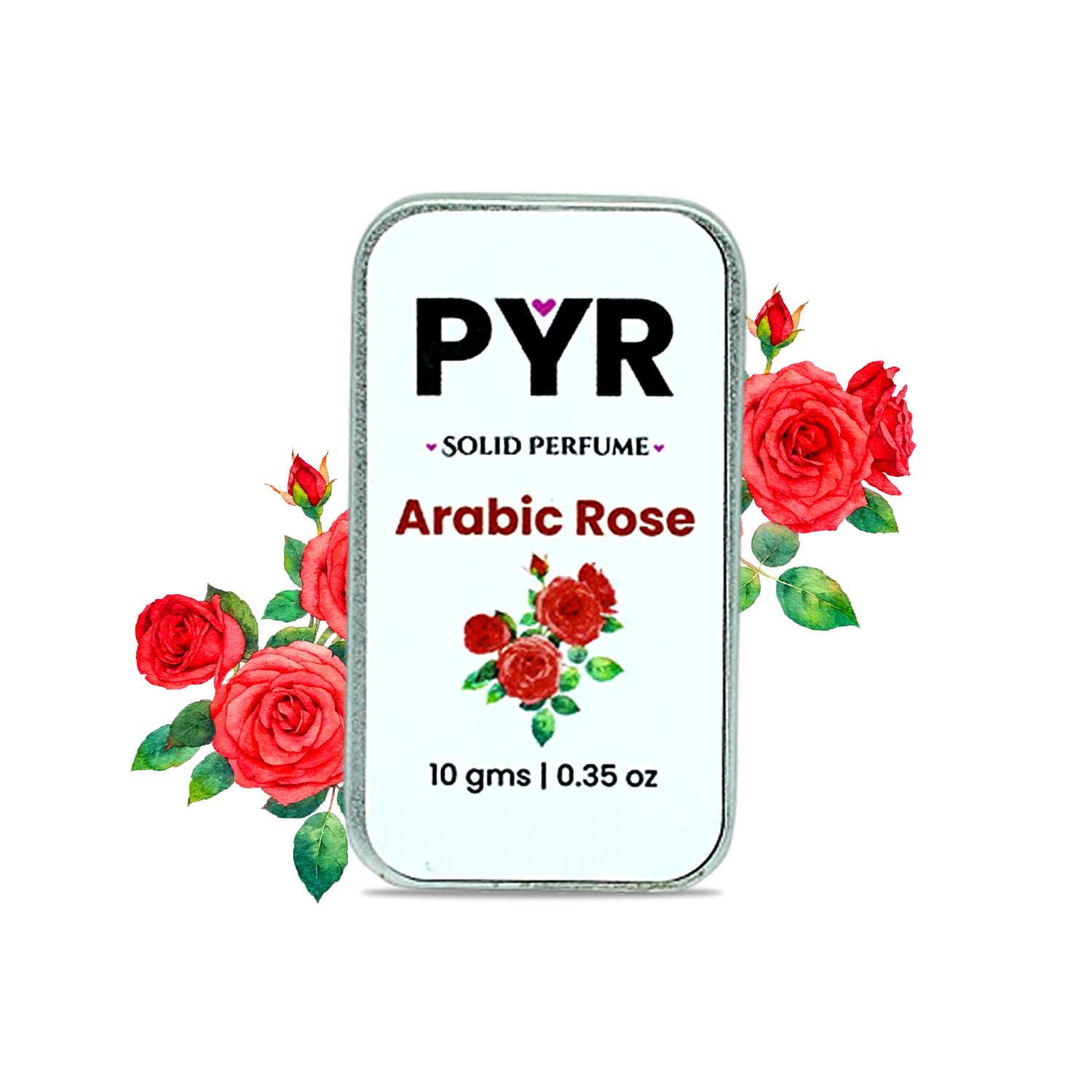 PYR Arabic Rose Solid Perfume  10g | Deep & Romantic Rose Aroma