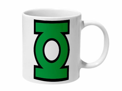 Multicolor Green Lantern Logo Ceramic Mug