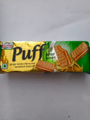 Priyagold Puff Tangy lemon flavoured Sandwich biscuits 
