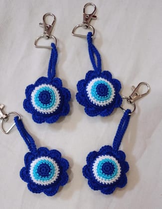 Sakha Evil Eye Crochet Keychain Sakha Evil Eye Crochet Keychain