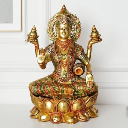 Brass Showpiece Laxmi Ji God Idol Statue (BSMAS1061 L)