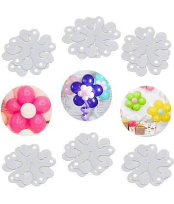 Zyozi ® Flower Shape Balloon Clips for Balloon Holder, Flower Shape Balloon Clips for Balloon, Flower Clips for Balloon Arch for Baby Shower, Wedding, Birthday Party Event Decorations (Pack of 12)