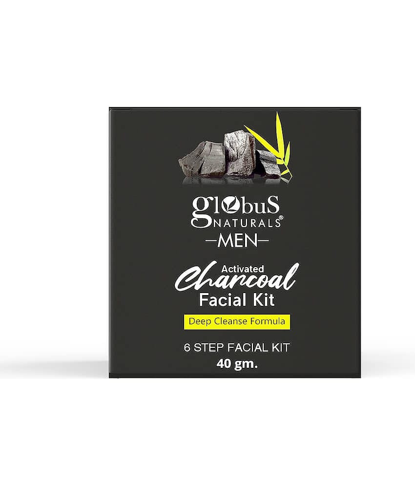 Globus Naturals Men Activated Charcoal Facial Kit, 40gm
