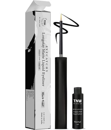 TNW - The Natural Wash Eyecatchy Longtay Matte Liquid Eyeliner With Hydrogenated Castor Oil, 4Ml