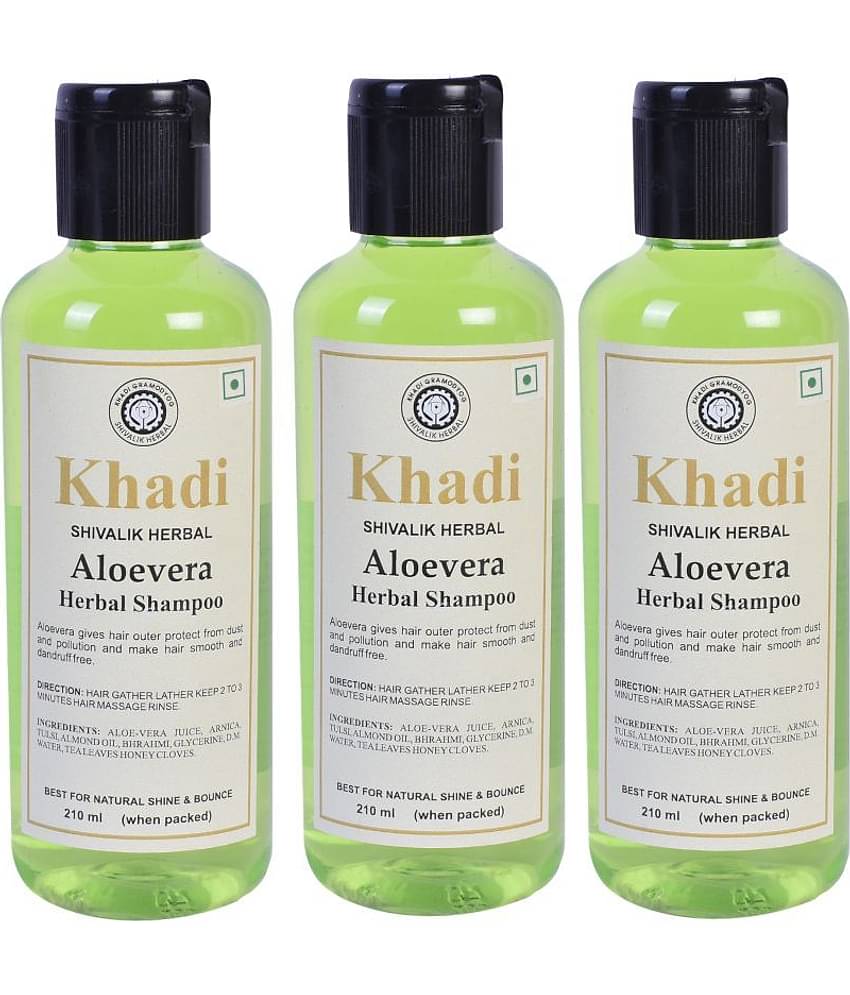 Khadi Alovera Herbal Shampoo 210 ml Pack of 3