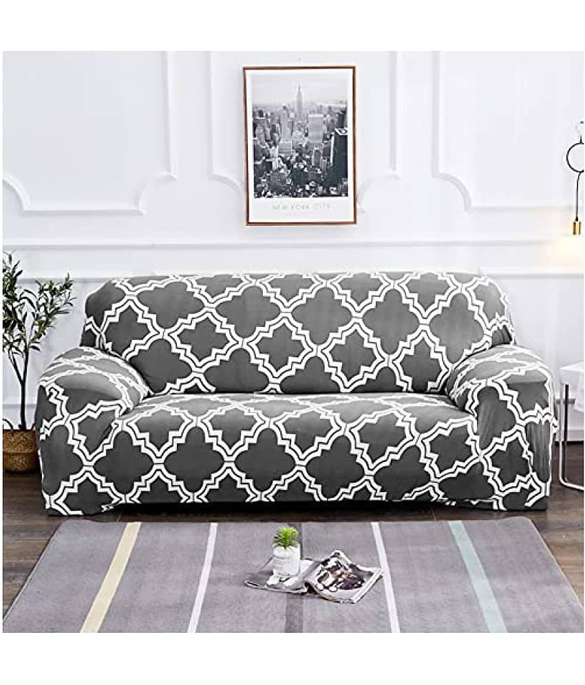House Of Quirk 2 Seater Gray Polyester Single Sofa Cover