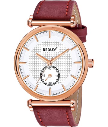 Redux MW-355 White Dial Leather Analog Men's Watch