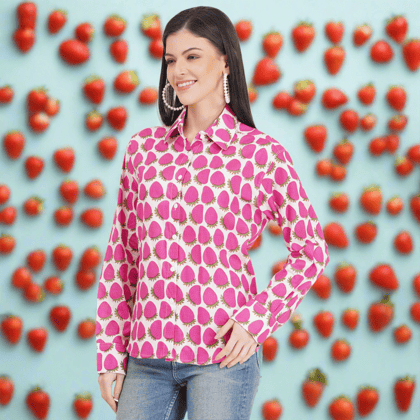 Women's Shirts Full Sleeves 100% Cotton-S