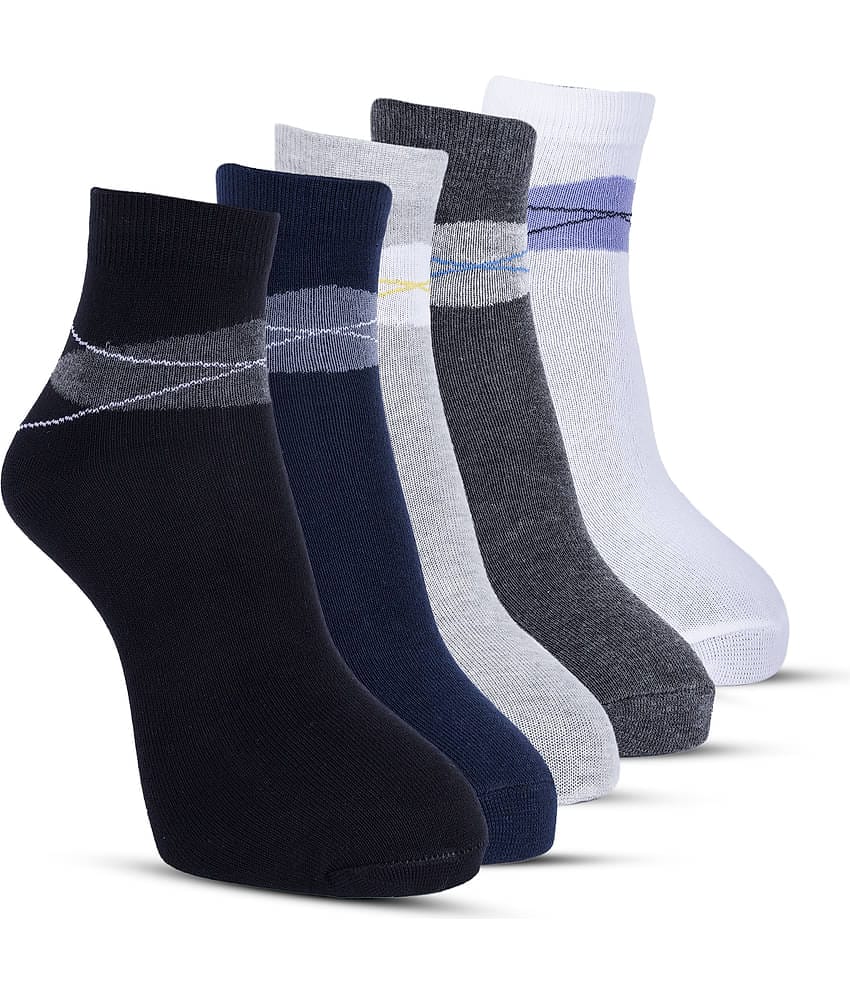 TF Pack of 5 Men's Cotton Blend Ankle Length Socks ( Multicolor )