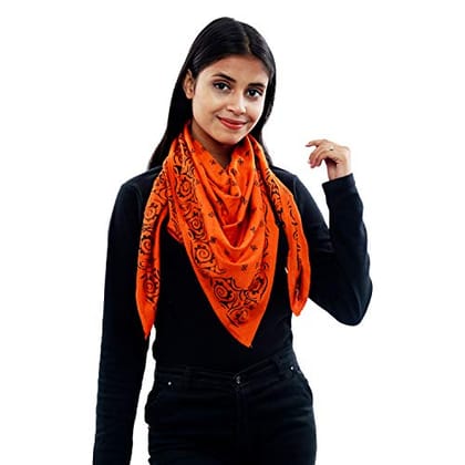 Eri Silk Printed Scarf Yellow