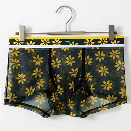 Premium Man Thongs Flower Transparent
